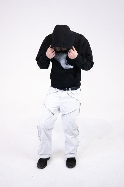 White Full Zip Hangar Pants